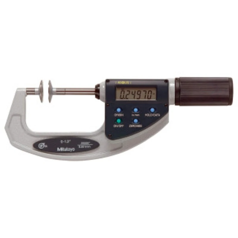 Mitutoyo Disk Micrometer Non-Rotating Spindle Type, 0-1.2/0-30.48mm - 369-421